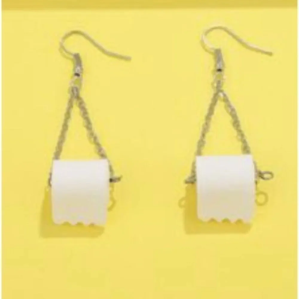 Funny Toilet Paper Earrings